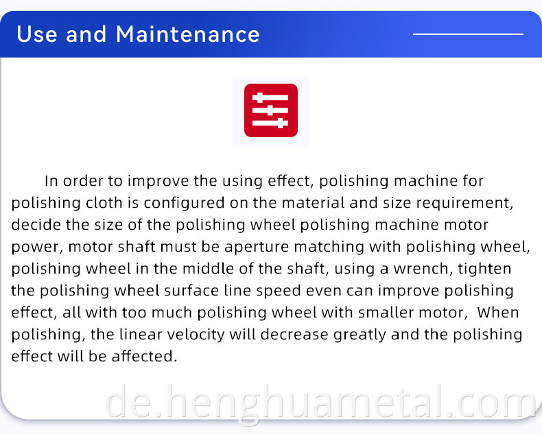 Henghua 2022 Weast-Resisting Baumwollpolierrad Metallpuffrad